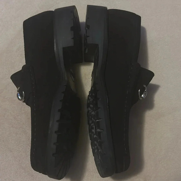 Gucci Men's Black Horsebit Suede Lug Loafers - Picture 3 of 13